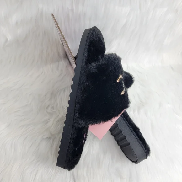 Juicy Couture Faux Fur Slides Slippers. - Picture 2 of 5